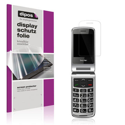 Klare Displayschutzfolie von dipos passend für Beafon SL605, präziser Zuschnitt und blasenfrei montiert