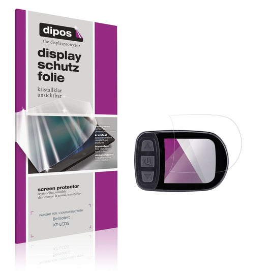 Klare Displayschutzfolie von dipos passend für Belnotelt KT-LCD5, präziser Zuschnitt und blasenfrei montiert