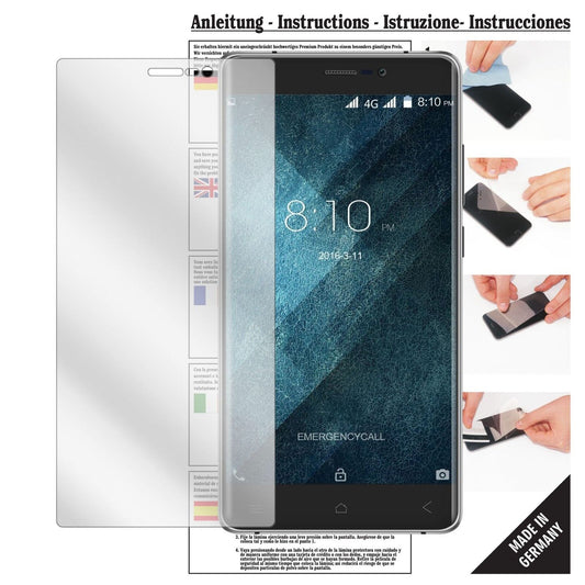 Klare Displayschutzfolie von dipos passend für Blackview A8 Max, präziser Zuschnitt und blasenfrei montiert
