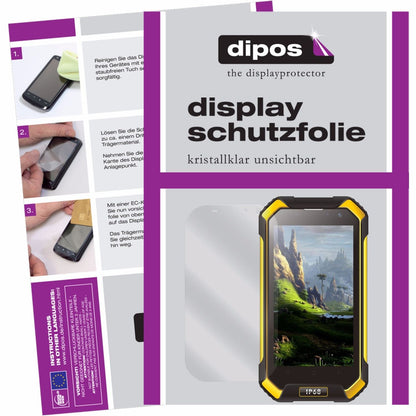 Klare Displayschutzfolie von dipos passend für Blackview BV6000s, präziser Zuschnitt und blasenfrei montiert