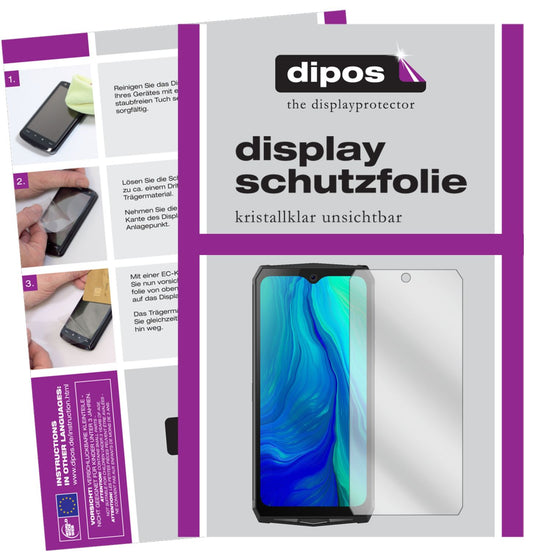 Klare Displayschutzfolie von dipos passend für Blackview BV9100, präziser Zuschnitt und blasenfrei montiert