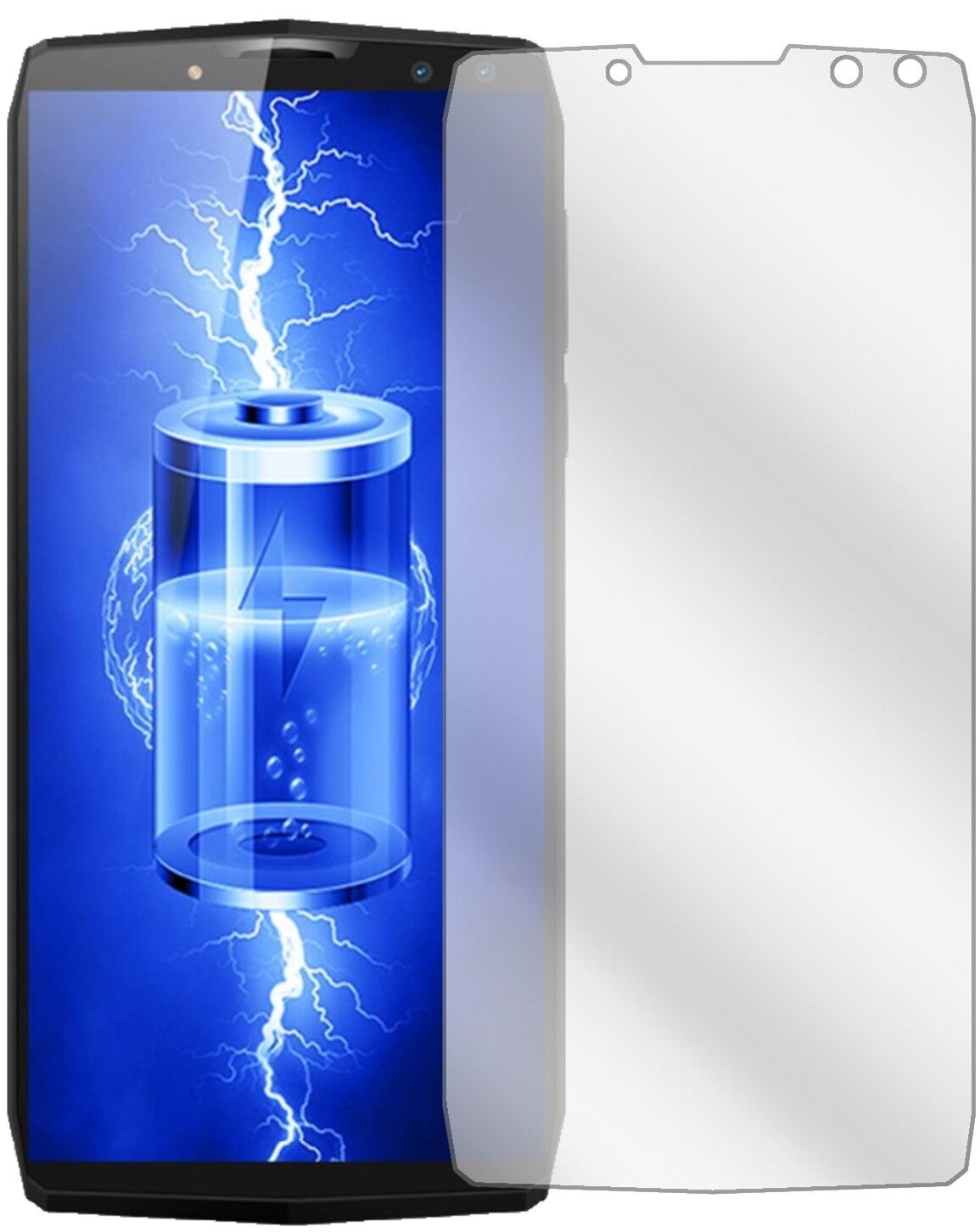 Klare Displayschutzfolie von dipos passend für Blackview P10000 Pro, präziser Zuschnitt und blasenfrei montiert