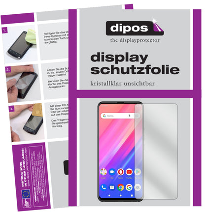 Klare Displayschutzfolie von dipos passend für BLU BOLD N1, präziser Zuschnitt und blasenfrei montiert