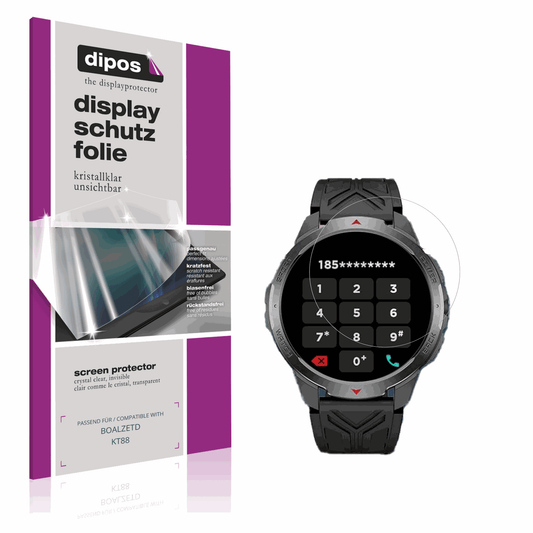 Klare Displayschutzfolie von dipos passend für BOALZETD KT88, präziser Zuschnitt und blasenfrei montiert
