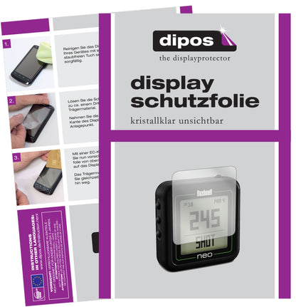 Klare Displayschutzfolie von dipos passend für Bushnell Neo Ghost, präziser Zuschnitt und blasenfrei montiert