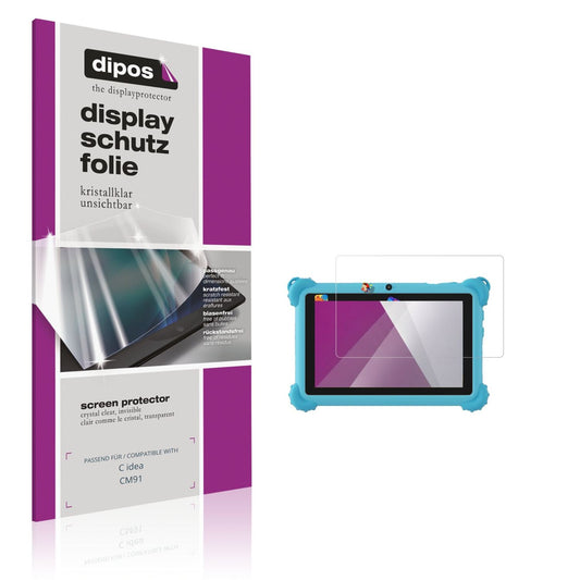 Klare Displayschutzfolie von dipos passend für C idea CM91, präziser Zuschnitt und blasenfrei montiert