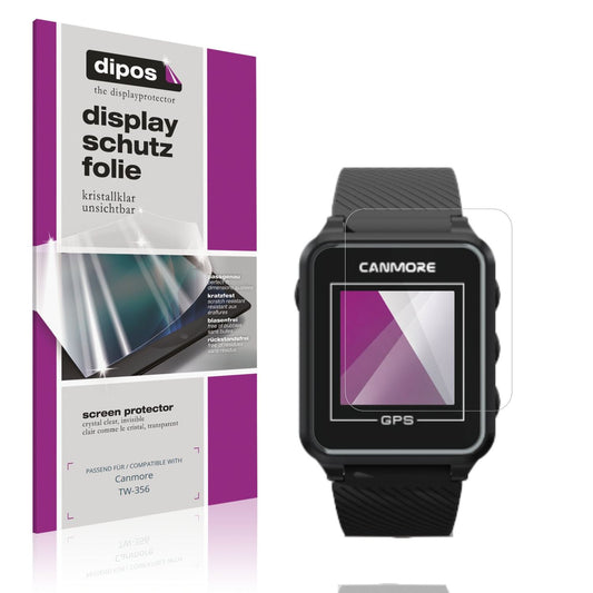 Klare Displayschutzfolie von dipos passend für Canmore TW-356, präziser Zuschnitt und blasenfrei montiert