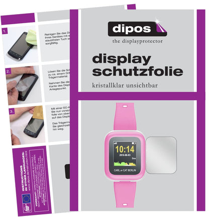 Klare Displayschutzfolie von dipos passend für CAT Carl Kids, präziser Zuschnitt und blasenfrei montiert