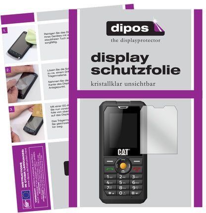 Klare Displayschutzfolie von dipos passend für Caterpillar CAT B30, präziser Zuschnitt und blasenfrei montiert