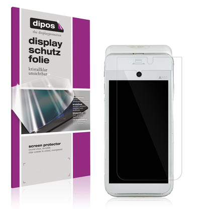 Klare Displayschutzfolie von dipos passend für CCV mobile A920, präziser Zuschnitt und blasenfrei montiert
