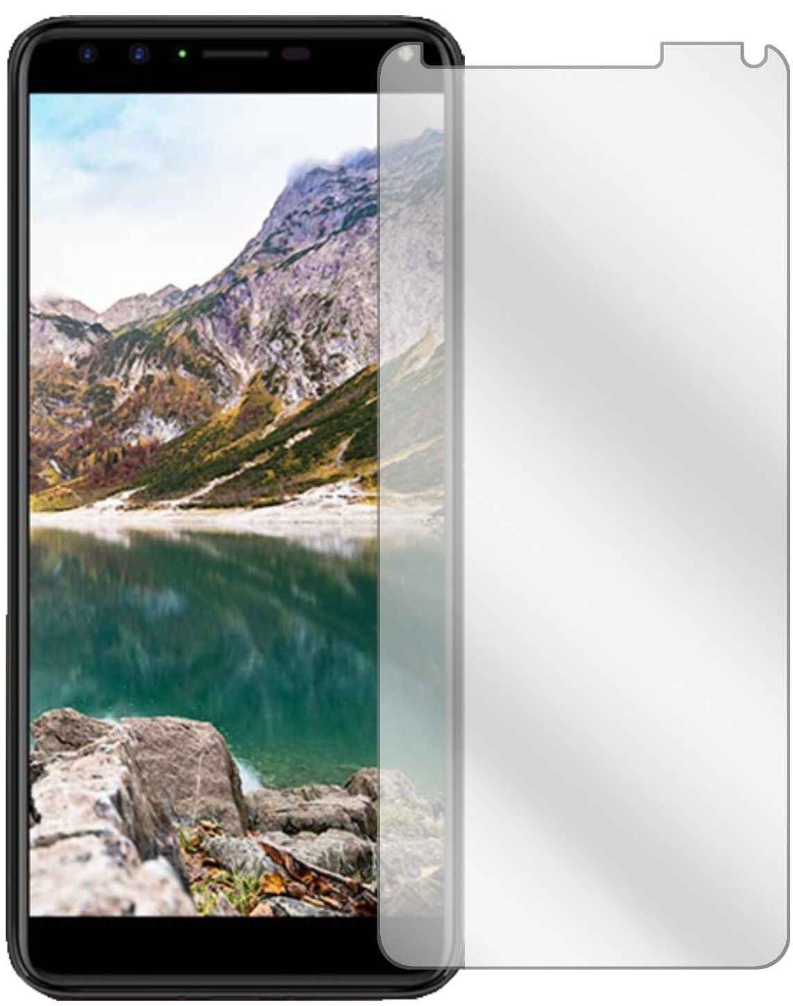 Klare Displayschutzfolie von dipos passend für Cherry Mobile Flare S6 Plus, präziser Zuschnitt und blasenfrei montiert