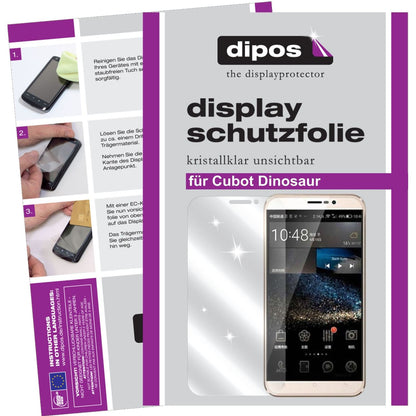 Klare Displayschutzfolie von dipos passend für Cubot Dinosaur, präziser Zuschnitt und blasenfrei montiert