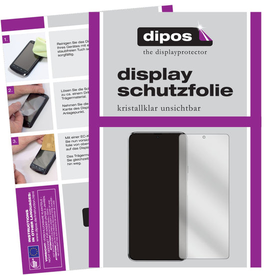 Klare Displayschutzfolie von dipos passend für Cubot X50, präziser Zuschnitt und blasenfrei montiert