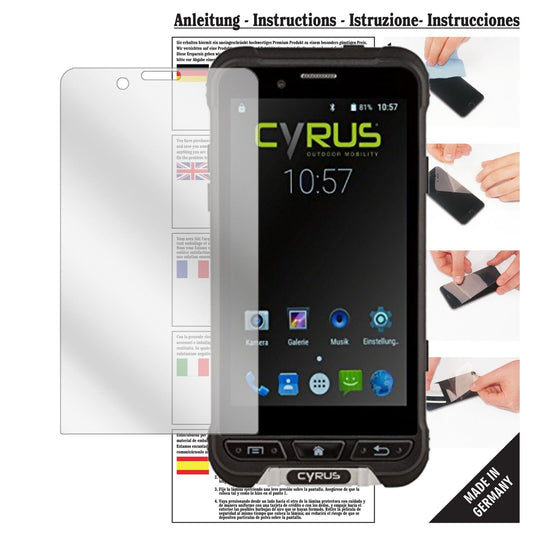 Klare Displayschutzfolie von dipos passend für Cyrus CYR10090 CS35, präziser Zuschnitt und blasenfrei montiert