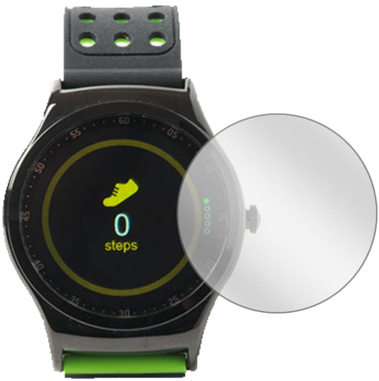 Klare Displayschutzfolie von dipos passend für DENVER SW-450 Smartwatch, präziser Zuschnitt und blasenfrei montiert