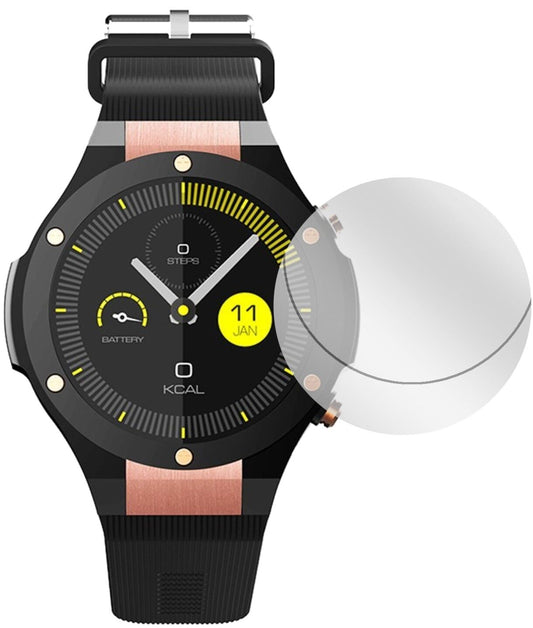 Klare Displayschutzfolie von dipos passend für Docooler H2 Smartwatch, präziser Zuschnitt und blasenfrei montiert