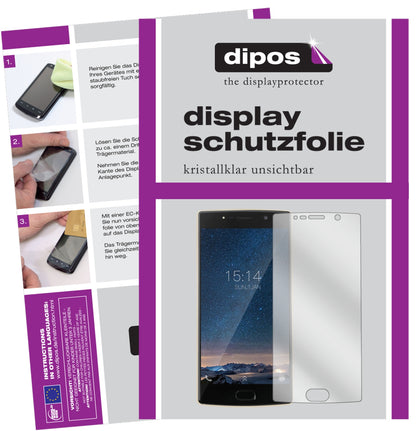 Klare Displayschutzfolie von dipos passend für Doogee BL7000, präziser Zuschnitt und blasenfrei montiert