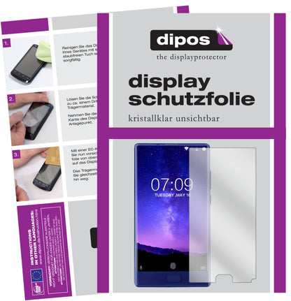Klare Displayschutzfolie von dipos passend für Doogee Mix (5,5 Zoll), präziser Zuschnitt und blasenfrei montiert