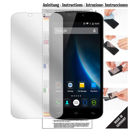 Klare Displayschutzfolie von dipos passend für Doogee X6 Pro, präziser Zuschnitt und blasenfrei montiert