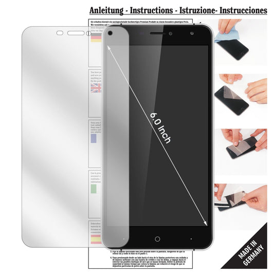 Klare Displayschutzfolie von dipos passend für Doogee X7, präziser Zuschnitt und blasenfrei montiert
