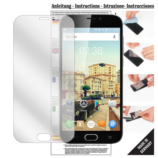 Klare Displayschutzfolie von dipos passend für Doogee X9 Pro, präziser Zuschnitt und blasenfrei montiert