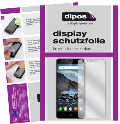 Klare Displayschutzfolie von dipos passend für Doogee Y6C, präziser Zuschnitt und blasenfrei montiert