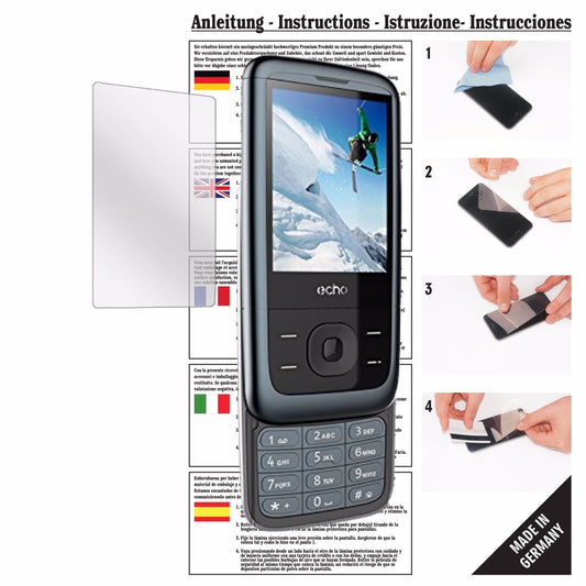 Klare Displayschutzfolie von dipos passend für ECHO SLIDEBA Slide 2,4 Zoll, präziser Zuschnitt und blasenfrei montiert