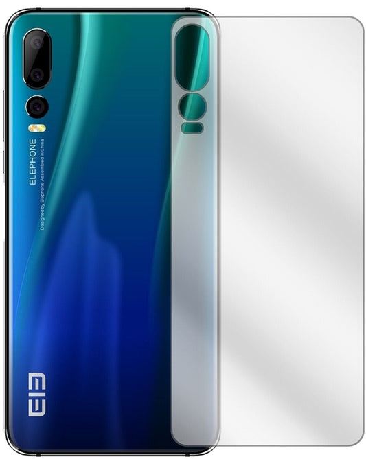 Klare Displayschutzfolie von dipos passend für Elephone A5 Rückseite, präziser Zuschnitt und blasenfrei montiert
