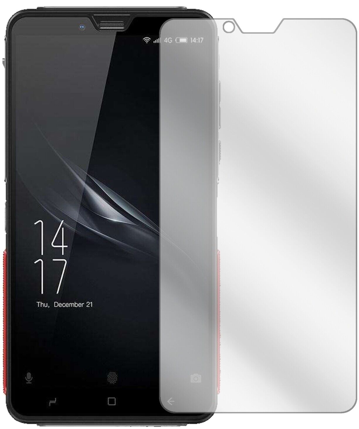 Klare Displayschutzfolie von dipos passend für Elephone Soldier, präziser Zuschnitt und blasenfrei montiert