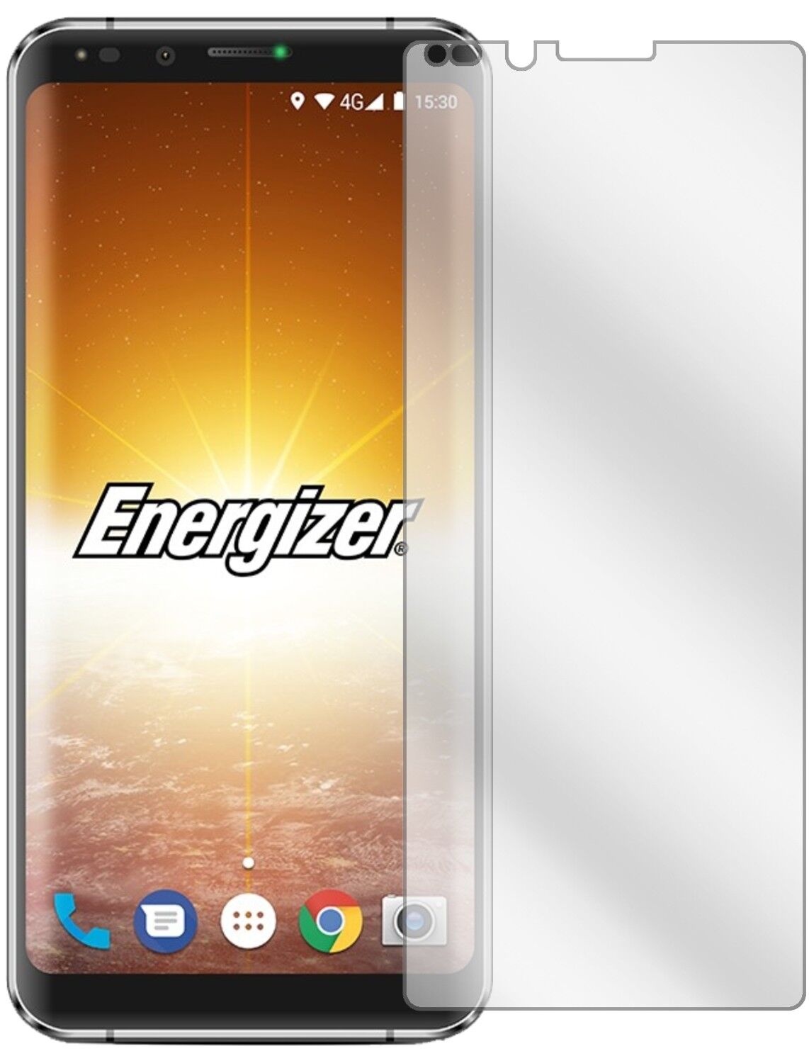 Klare Displayschutzfolie von dipos passend für Energizer Powermax P600S, präziser Zuschnitt und blasenfrei montiert
