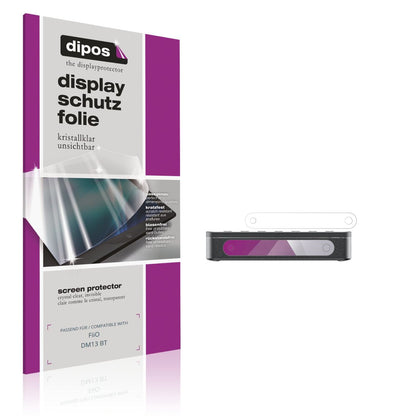 Klare Displayschutzfolie von dipos passend für FiiO DM13 BT, präziser Zuschnitt und blasenfrei montiert