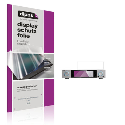 Klare Displayschutzfolie von dipos passend für FiiO S15, präziser Zuschnitt und blasenfrei montiert