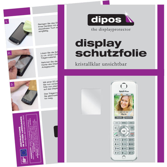 Klare Displayschutzfolie von dipos passend für Fritz!Fon C4 AVM, präziser Zuschnitt und blasenfrei montiert