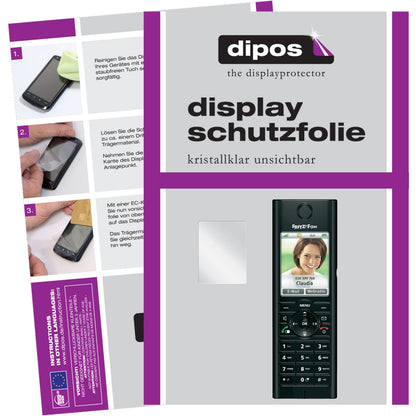 Klare Displayschutzfolie von dipos passend für Fritz!Fon MT-F AVM, präziser Zuschnitt und blasenfrei montiert
