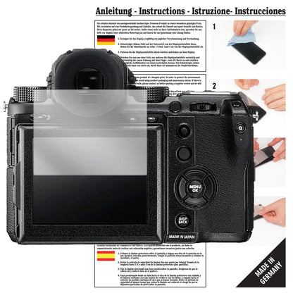 Klare Displayschutzfolie von dipos passend für Fujifilm GXF 50S, präziser Zuschnitt und blasenfrei montiert