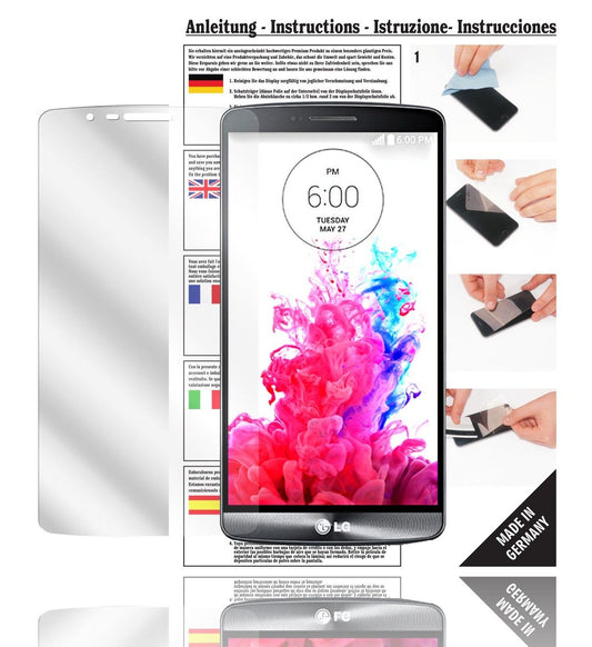 Klare Displayschutzfolie von dipos passend für G3 LG, präziser Zuschnitt und blasenfrei montiert
