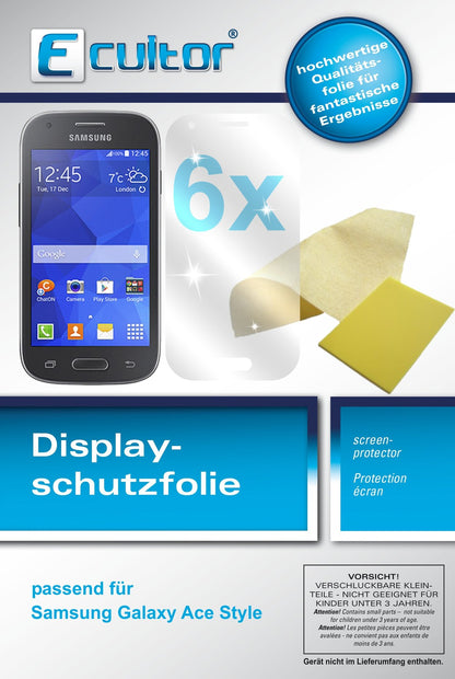 Klare Displayschutzfolie von dipos passend für Galaxy Ace Style Samsung, präziser Zuschnitt und blasenfrei montiert
