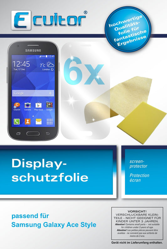Klare Displayschutzfolie von dipos passend für Galaxy Ace Style Samsung, präziser Zuschnitt und blasenfrei montiert