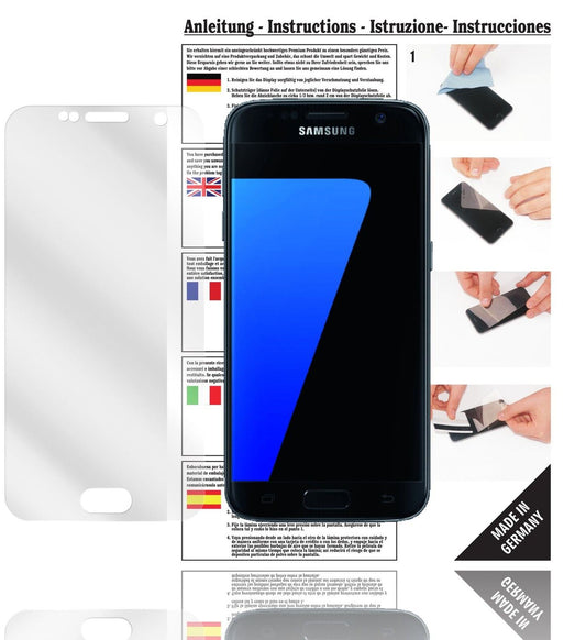 Klare Displayschutzfolie von dipos passend für Galaxy S7 Samsung, präziser Zuschnitt und blasenfrei montiert