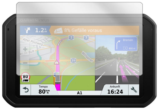 Klare Displayschutzfolie von dipos passend für Garmin Dezlcam 785 LMT-D EU, präziser Zuschnitt und blasenfrei montiert