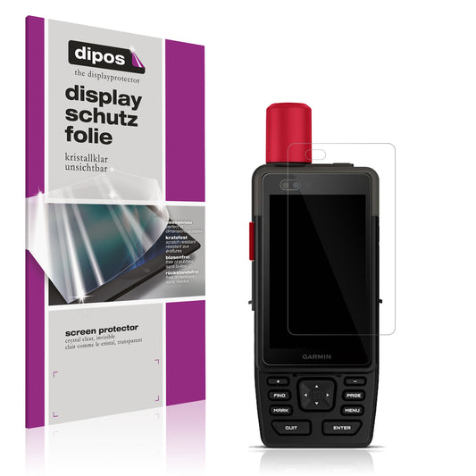 Klare Displayschutzfolie von dipos passend für Garmin GPSMAP H1i Plus, präziser Zuschnitt und blasenfrei montiert