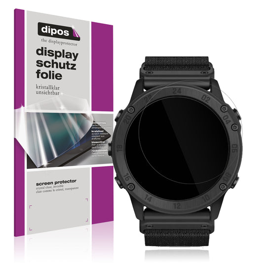 Klare Displayschutzfolie von dipos passend für Garmin Tactix Delta Solar Ballistic, präziser Zuschnitt und blasenfrei montiert