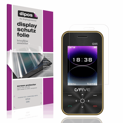 Klare Displayschutzfolie von dipos passend für GFive G95, präziser Zuschnitt und blasenfrei montiert