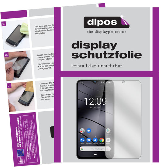 Klare Displayschutzfolie von dipos passend für Gigaset GS290, präziser Zuschnitt und blasenfrei montiert