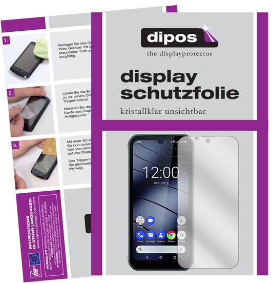 Klare Displayschutzfolie von dipos passend für Gigaset GX290, präziser Zuschnitt und blasenfrei montiert