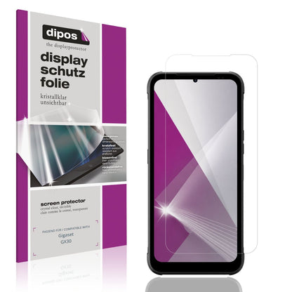 Klare Displayschutzfolie von dipos passend für Gigaset GX30, präziser Zuschnitt und blasenfrei montiert