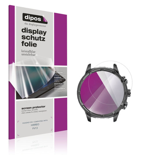 Klare Displayschutzfolie von dipos passend für HIRREO FV13, präziser Zuschnitt und blasenfrei montiert