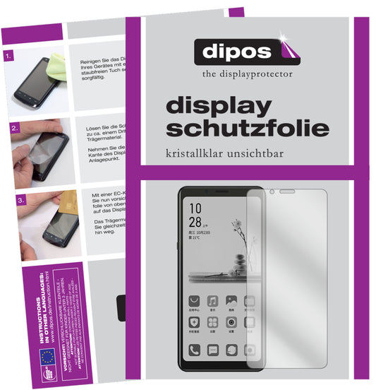 Klare Displayschutzfolie von dipos passend für HiSense A5, präziser Zuschnitt und blasenfrei montiert