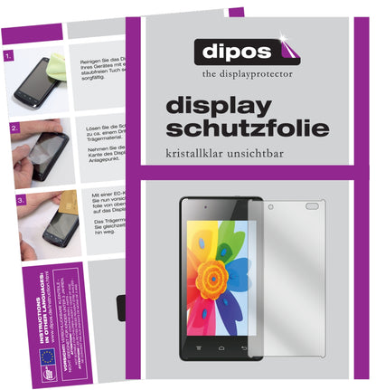 Klare Displayschutzfolie von dipos passend für Hisense HS-U610, präziser Zuschnitt und blasenfrei montiert