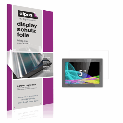 Klare Displayschutzfolie von dipos passend für HMI Ultratronik Glass Touch Front 5 Zoll, präziser Zuschnitt und blasenfrei montiert